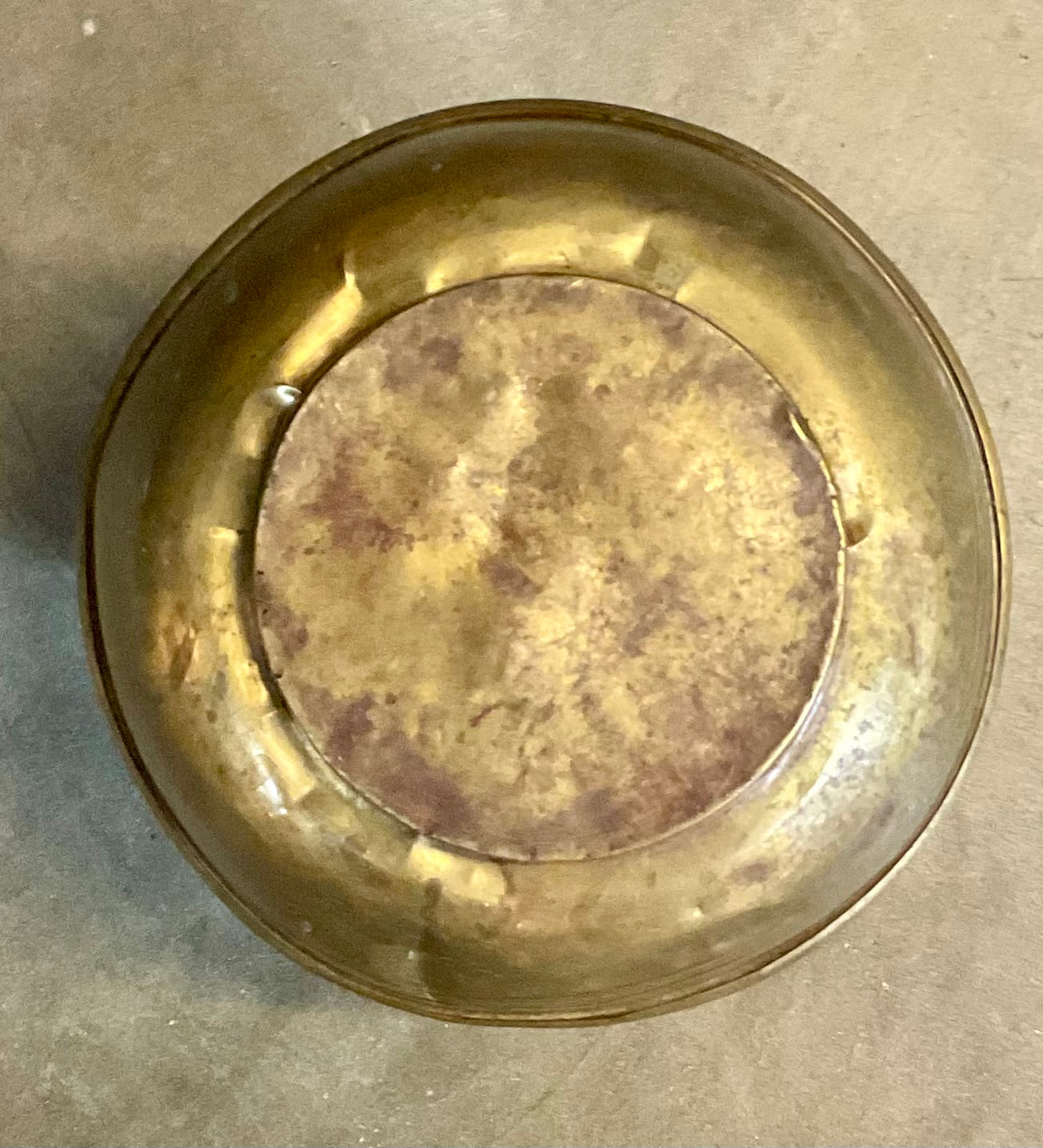 Vintage Union Pacific brass spittoon