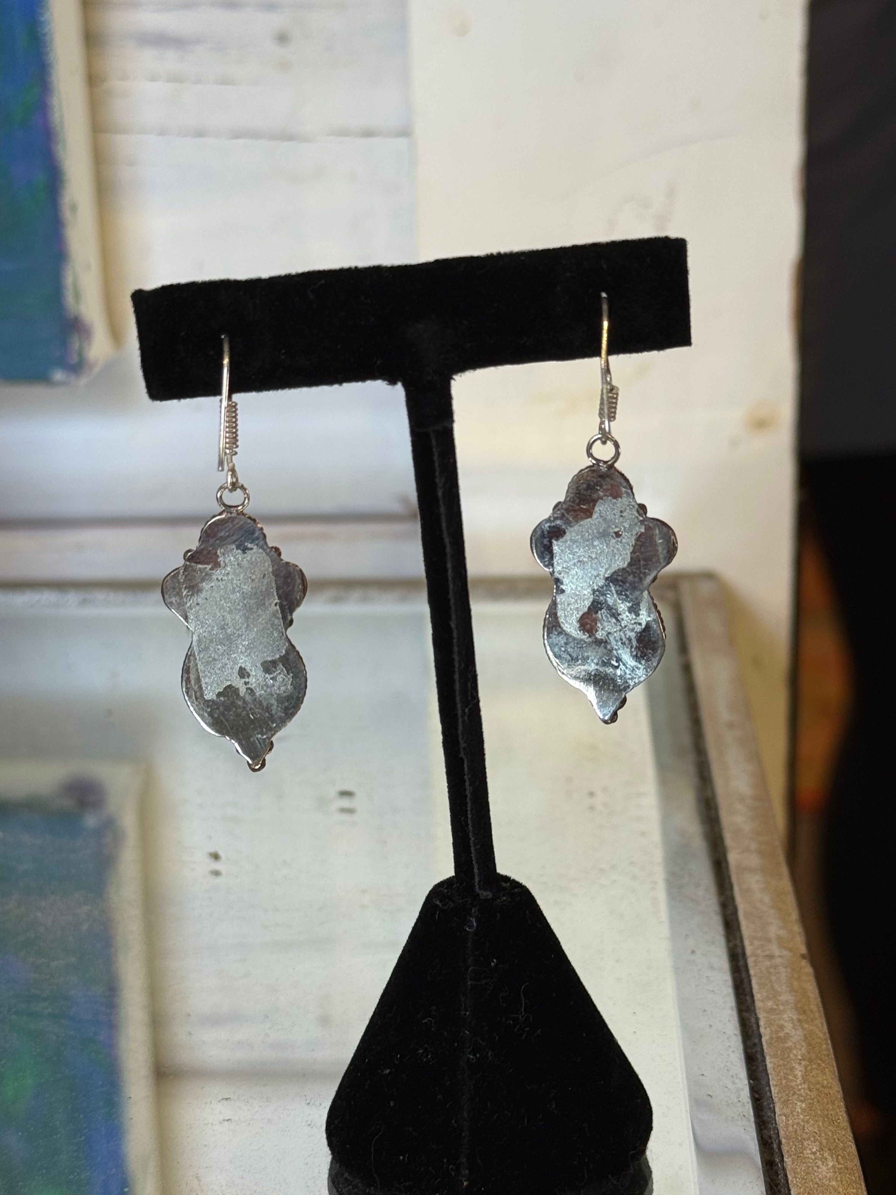 Tibetan silver earrings